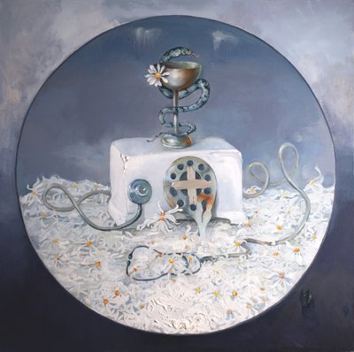 Madeliefjes als medische symbolen door Anastasiia Grygorieva