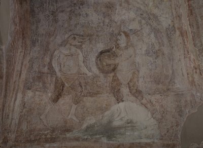 Gevechtsscène in Hippodroom, 11e eeuw door Ancient Russian frescos