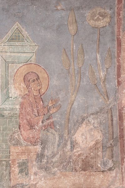 Sint Anna biddend, 12e eeuw door Ancient Russian frescos