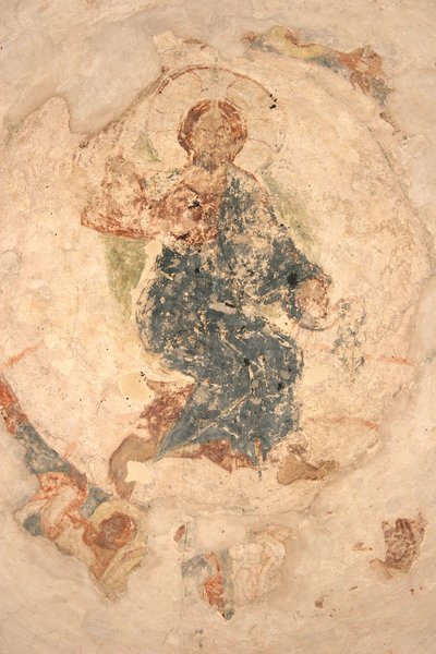 De Hemelvaart van Christus, 1313 door Ancient Russian frescos