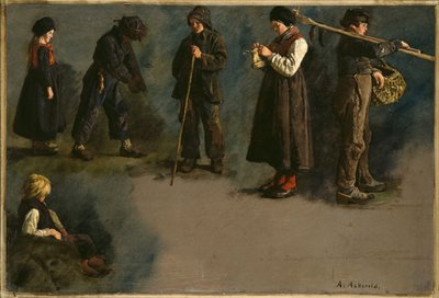 Figurenstudies door Anders Askevold