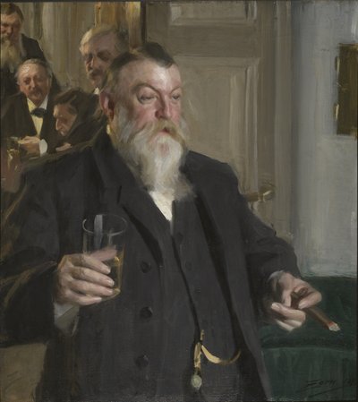 Een toast in de Idun Society door Anders Leonard Zorn