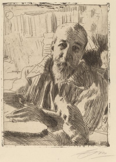 Anatole France, 1906 door Anders Leonard Zorn