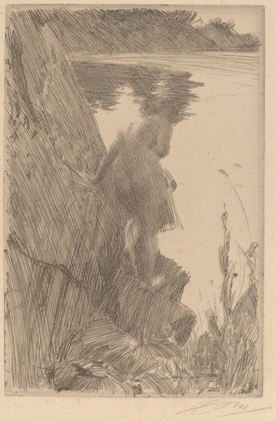Bader III Baigneuse de Dos, 1896 door Anders Leonard Zorn