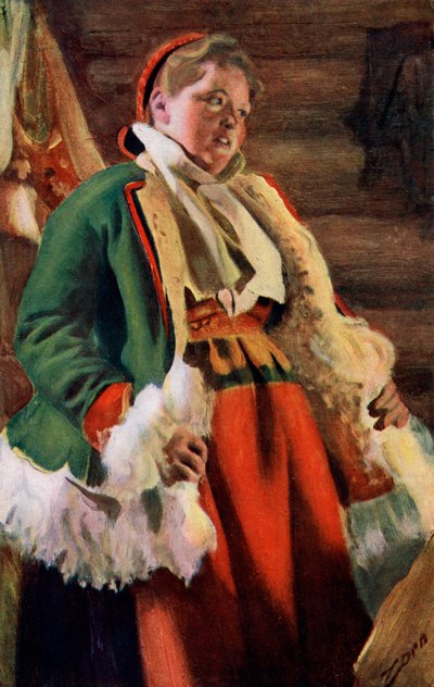 Braskkulla, een boerendochter uit Moro, 1911-1912 door Anders Leonard Zorn