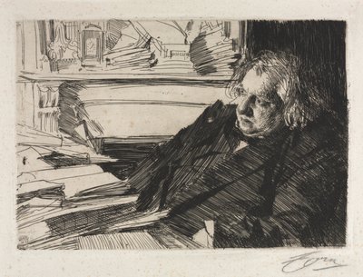 Ernest Renan, 1892 door Anders Leonard Zorn