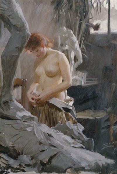 In Wickstroms studio door Anders Leonard Zorn