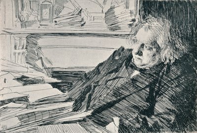 Joseph Ernest Renan 1823-1892, 1892, 1898 door Anders Leonard Zorn