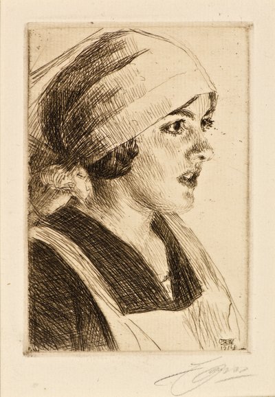 Studie van een vrouw door Anders Leonard Zorn