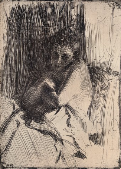 Het Model, 1880-1906, 1906 door Anders Leonard Zorn