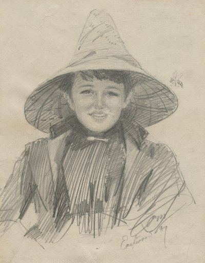 Ada Lymon (vrouw met grote hoed) door Anders Leonard Zorn
