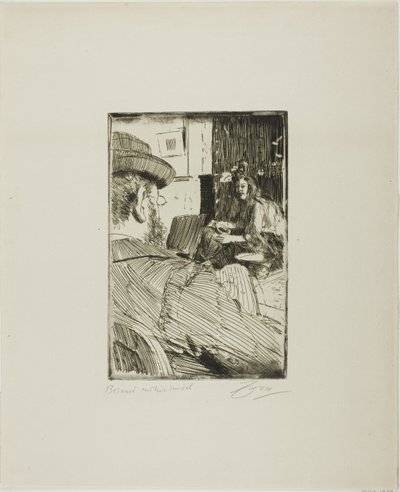Albert Besnard en Zijn Model door Anders Leonard Zorn