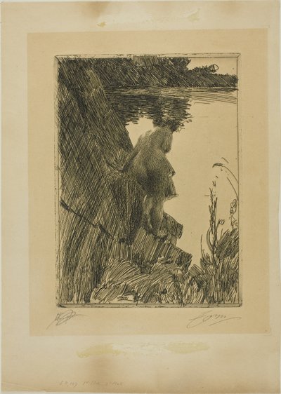 Bader (Avond) II door Anders Leonard Zorn