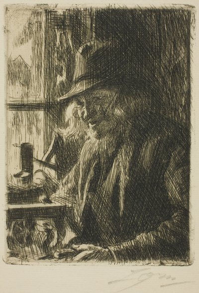 Bosl Anders, Klokkenmaker in Mora door Anders Leonard Zorn