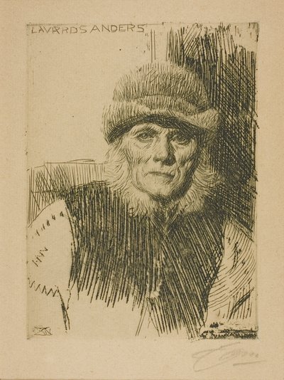Dalecarliaanse boer (Lavards Anders) door Anders Leonard Zorn