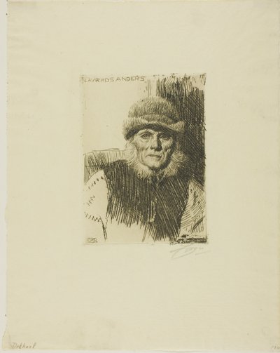 Dalecarliaanse boer (Lavards Anders) door Anders Leonard Zorn