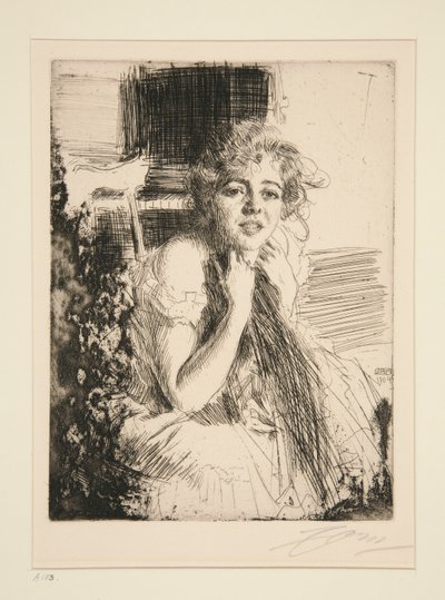 Emma Rasmussen door Anders Leonard Zorn