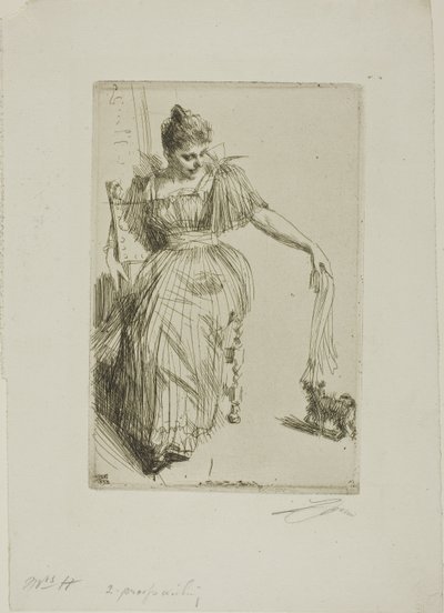 Gerda Hagborg II door Anders Leonard Zorn