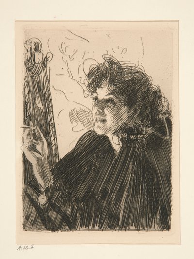 Meisje met Sigaret II door Anders Leonard Zorn