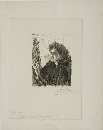 Meisje met een Sigaret II door Anders Leonard Zorn