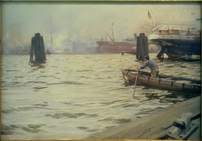 Haven van Hamburg door Anders Leonard Zorn