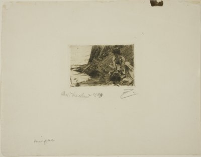 La Petite Baigneuse - De Kleine Baadster door Anders Leonard Zorn