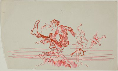 Man aangevallen door meerdere vissen door Anders Zorn