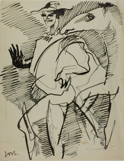 Man met paard door Anders Zorn