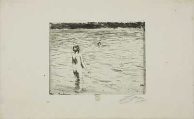 Moeder die een bad neemt door Anders Leonard Zorn