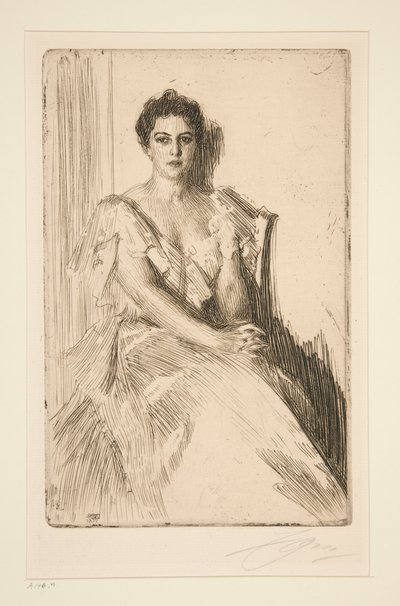 Mrs. Grover Cleveland II door Anders Leonard Zorn
