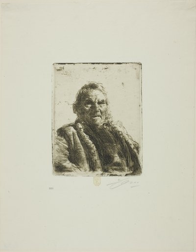 Oude soldaat ("De prins") door Anders Leonard Zorn