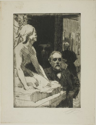Pontus Fürstenberg en zijn vrouw (staand bij Hasselbergs "Kikker") door Anders Zorn