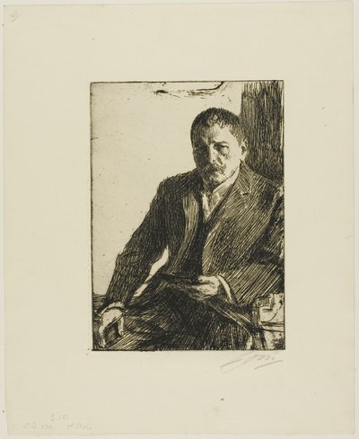 Zelfportret 1904 II door Anders Leonard Zorn