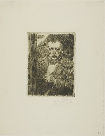 Zelfportret 1911 door Anders Leonard Zorn