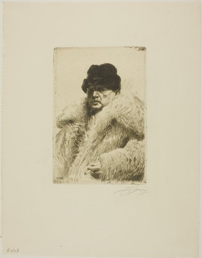 Zelfportret 1916 door Anders Leonard Zorn
