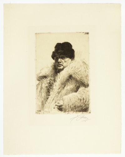 Zelfportret 1916 door Anders Leonard Zorn