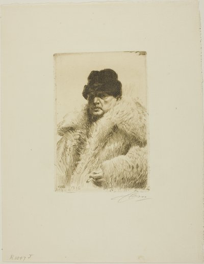 Zelfportret 1916 door Anders Leonard Zorn