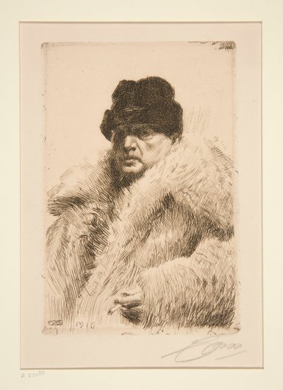 Zelfportret 1916 door Anders Leonard Zorn