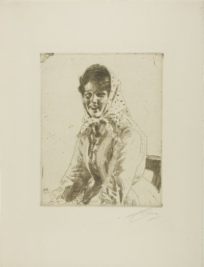 Skerikulla (Een Skeri Meisje) door Anders Leonard Zorn