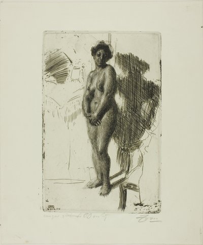 Staande zwarte door Anders Leonard Zorn