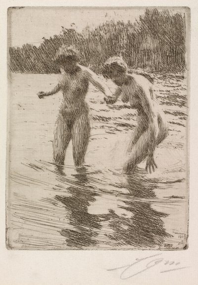 Twee baders door Anders Leonard Zorn