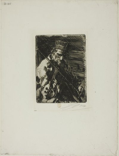 Dorpsviolist door Anders Leonard Zorn