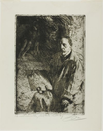 Zorn en zijn model door Anders Leonard Zorn