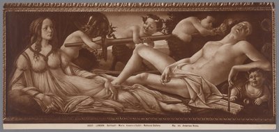 Fotoreproductie van het schilderij Venus en Mars door Sandro Botticelli door Anderson (firma)