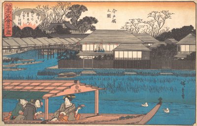 Imadobashi no Zu Tama-Sho, ca. 1840 door Ando Hiroshige