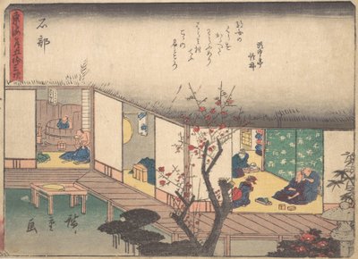 Ishibe, ca. 1838 door Ando Hiroshige