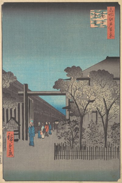 Kakuchu Shinonome, 4e maand, Slangenjaar 1857 door Ando Hiroshige