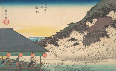 Kiyomizu Tempel, uit de serie Beroemde Uitzichten van Kyoto Kyoto meisho no uchi, ca. 1834 door Ando Hiroshige