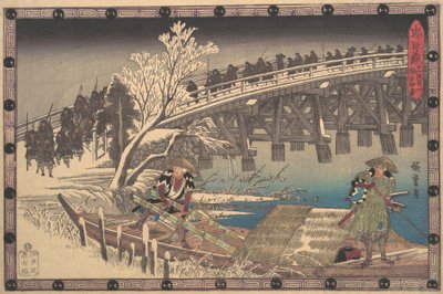 Scène I in Act XI van Chushingura door Ando Hiroshige