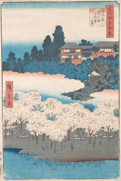 Sendagi Dangozaka, 1856 door Ando Hiroshige
